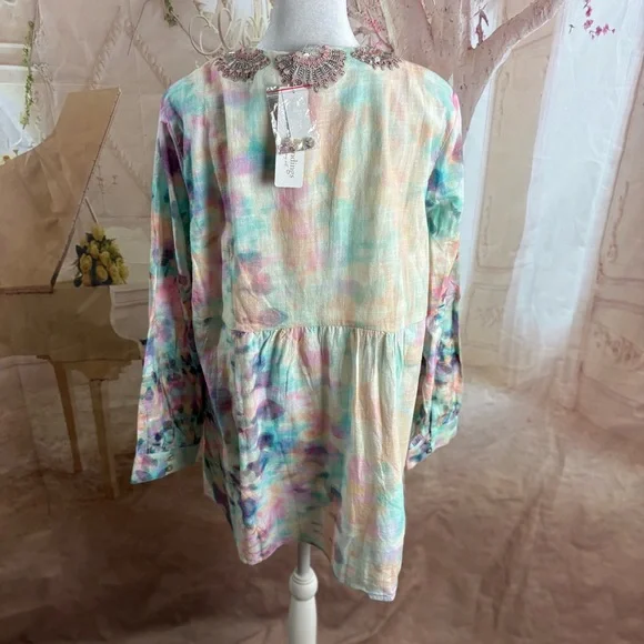 NEW Soft Surroundings Bazille Pastel Embroidered Tunic - Picture 10 of 14